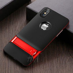 Flip Kickstand Shock Proof Back Cover For iPhone X by H&A