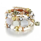 Multilayer Resin And Charm Stones Bracelet - 5 Designs  To Choose From!